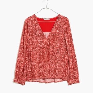Madewell Red Floral Women's Top